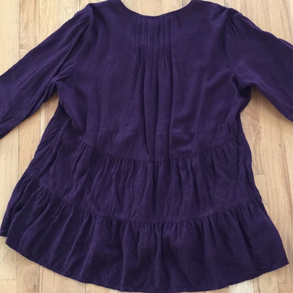 Westbound Woman purple tunic/pleats/layered skirts - Picture 6 of 8